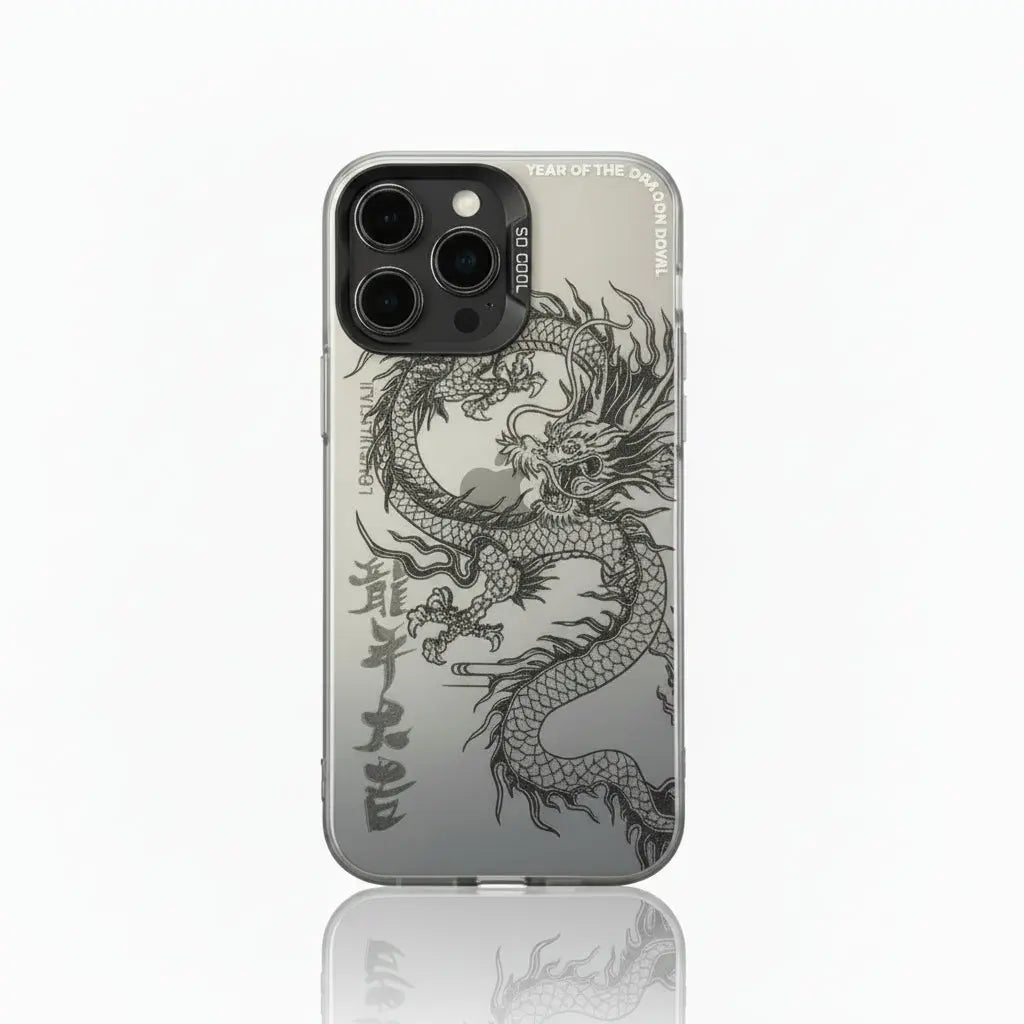 Luxury Dragon Embossed iPhone Cases - GlowNestTechBlackiPhone 17 Pro MaxLuxury Dragon Embossed iPhone Cases