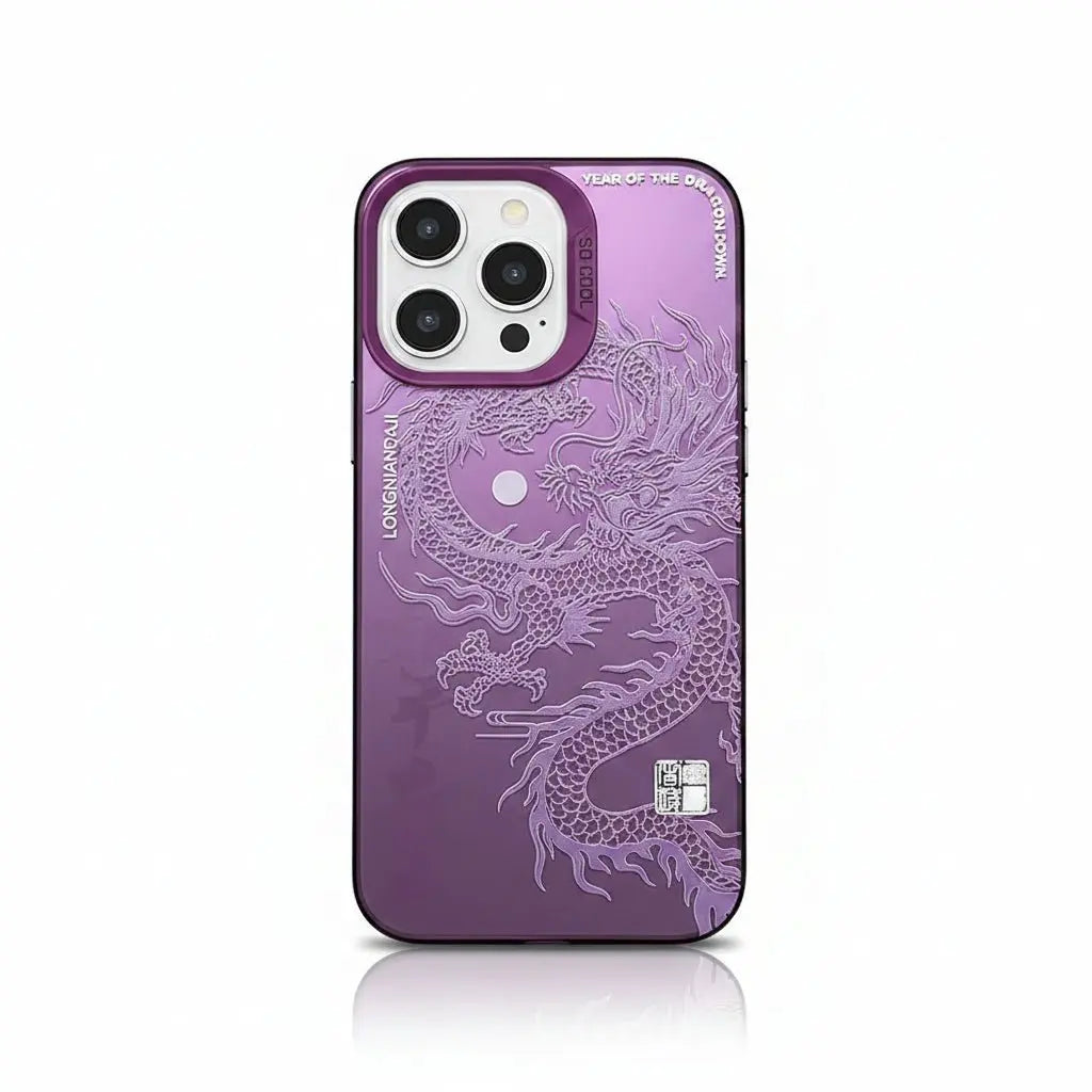 Luxury Dragon Embossed iPhone Cases - GlowNestTechBlueiPhone 17 Pro MaxLuxury Dragon Embossed iPhone Cases
