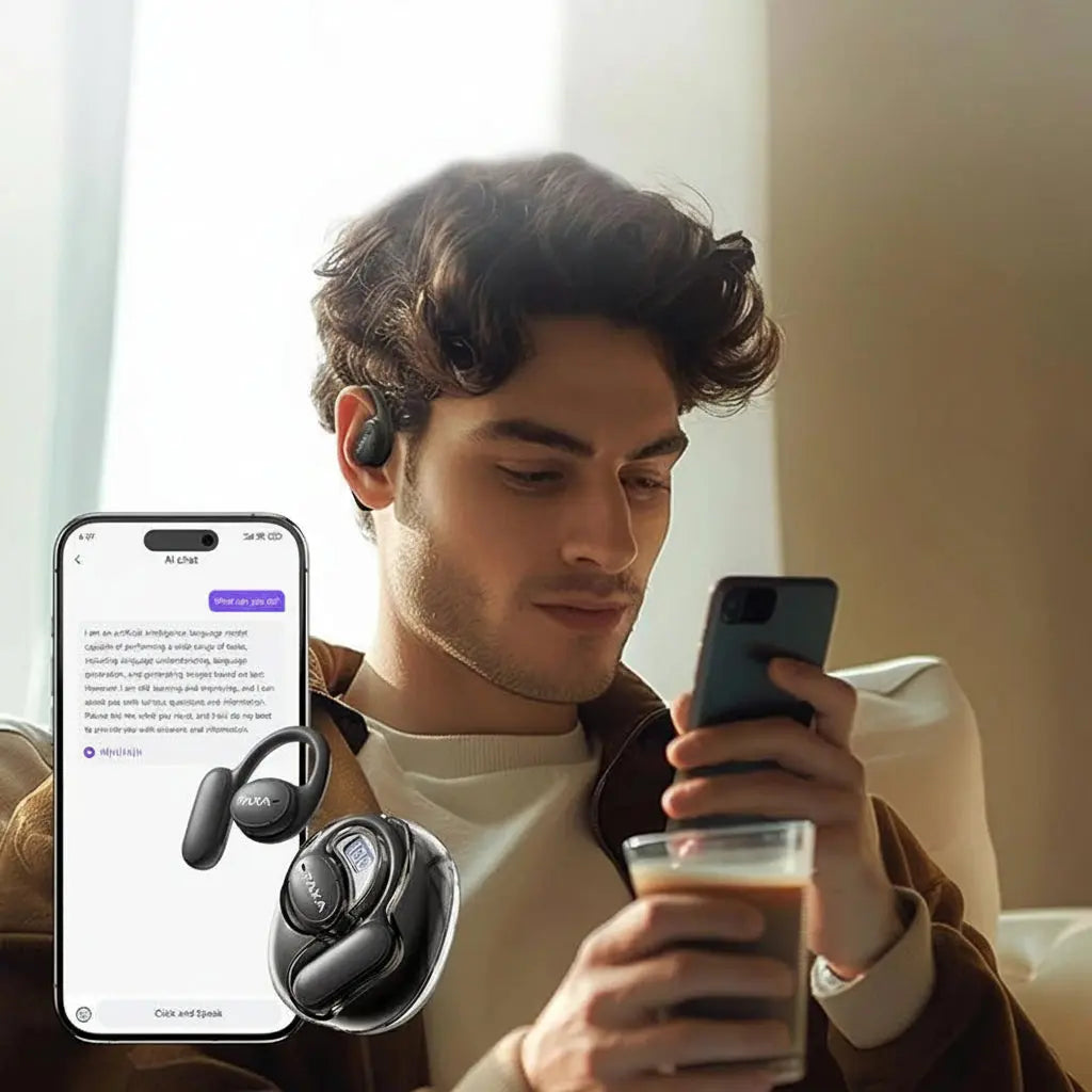OpenAir5 AI OWS Bluetooth Earbuds - GlowNestTechBlackOpenAir5 AI OWS Bluetooth Earbuds